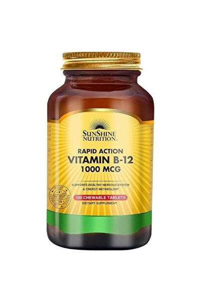 Sunshine Nutrition Nutrition Rapid Action Vitamin B-12 1000 Mcg - 100 Chewabl...