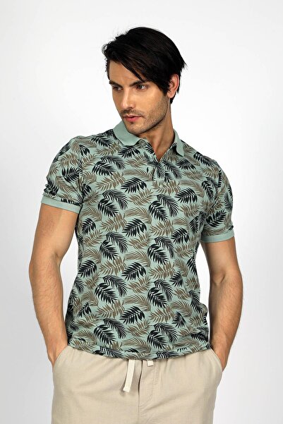 Lee Cooper Ανδρικό μπλουζάκι με λαιμόκοψη από 100% βαμβάκι Newjoseph Mint