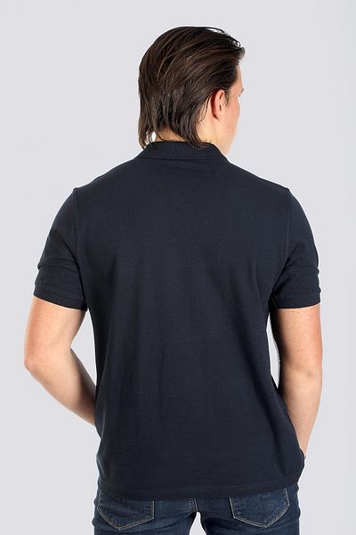 Lee Cooper Мъжка тениска Twins 1 с поло яка, 100% памучен пике, тъмносиня