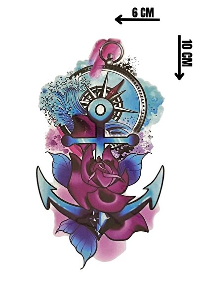 Barly Geçici Çapa Figürlü Mini Dövme Tattoo