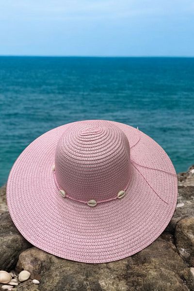 OWOW HAT Pink Straw Hat