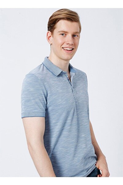 Lee Cooper Jake Erkek Polo Yaka T-shirt Pastel Mavi