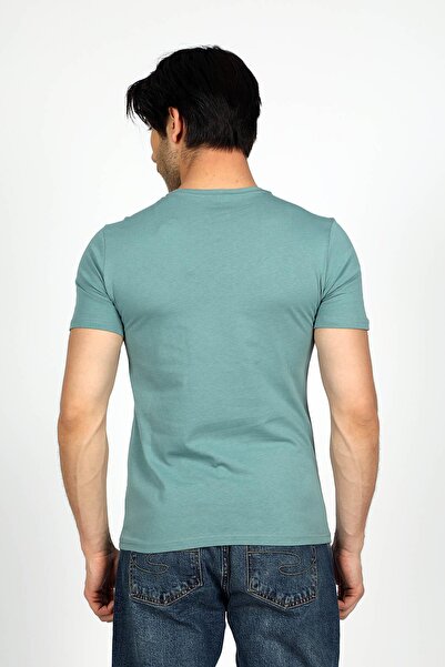 Lee Cooper Ανδρικό μπλουζάκι Carlo 100% βαμβακερό με λαιμόκοψη σε σχήμα O Mint