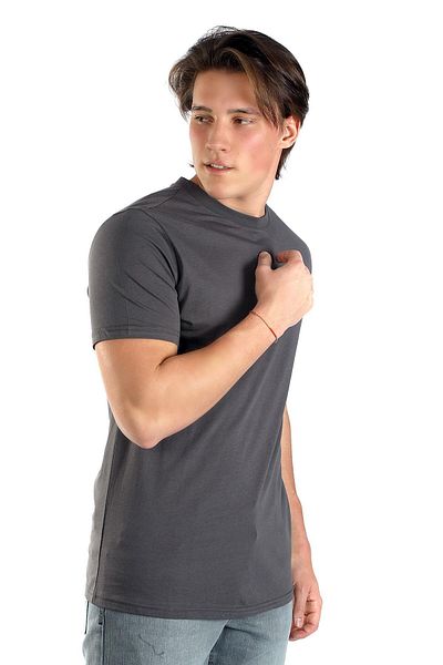 Lee Cooper Baselo Men's 100% Cotton O Neck T-Shirt Anthracite
