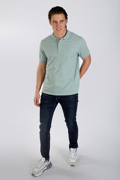 Lee Cooper Twins 1 ανδρικό μπλουζάκι με λαιμόκοψη πικέ πόλο πράσινο
