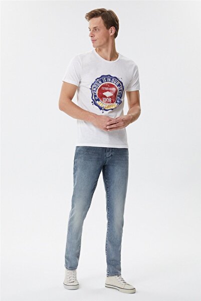 Lee Cooper تي شيرت رجالي من Riley مصنوع من القطن بنسبة 100% برقبة دائرية بالل...