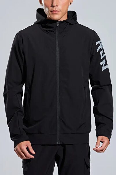 GHASSY CO. Men's Sporty Run Printed Wind and Waterproof Mesh Lining Hiking Sports Fitness Raincoat