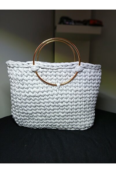 Tarzın Sesi Kadın Penye ip örme el Çantası