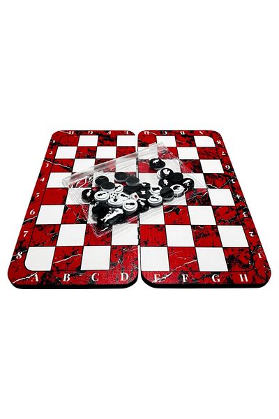 Kenpool Mini Mobile Bag - 24X12Cm Chess Checkers Backgammon Travel Camping Picnic Game Set