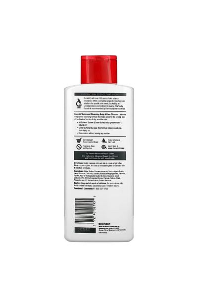 Eucerin Eucerin, Advanced Cleansing, Body and Face Cleanser, Fragrance Free, 16.9 fl oz (500 ml)