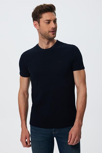 Lee Cooper Twings 2 Мъжка тениска с О-образно деколте в тъмносиньо