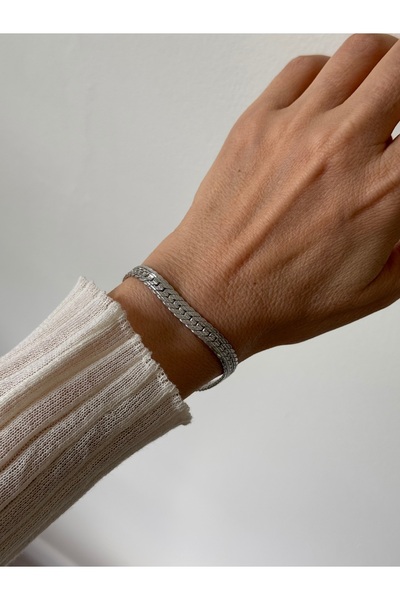 Rossetto Atelier Çelik Silver Singapur Halat Bileklik