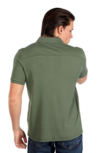 Lee Cooper Ανδρικό μπλουζάκι με λαιμόκοψη Tylen Χακί