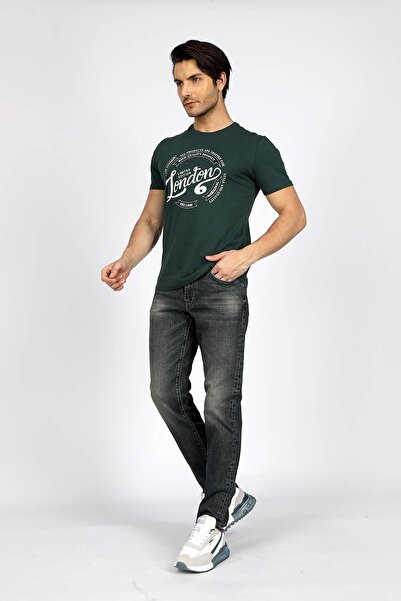 Lee Cooper Alista Men's 100% Cotton O-Neck T-Shirt Green