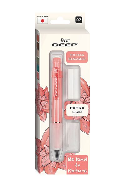 Serve Deep Versatil Pencil 07mm- Earth Tones - Set with Refills (Grip and Eraser)