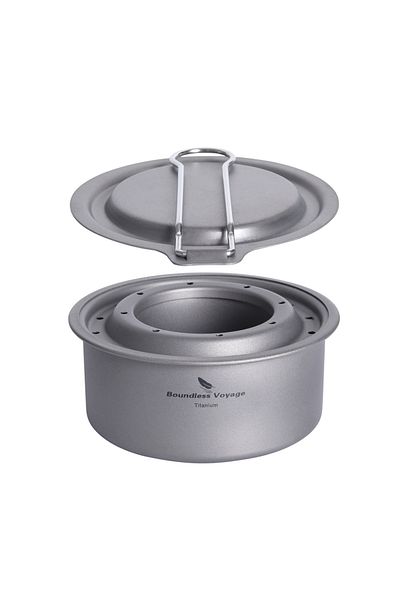 Choice Ti2011C Boundless Voyage Ultralight Titanium Wood Burning Stove Camping Alcohol Stove Outdoor Multi-