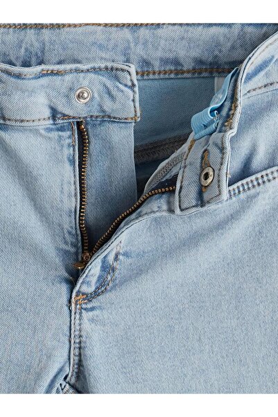 LC Waikiki Beli Ayarlanabilir Lastikli Kız Çocuk Jean Pantolon