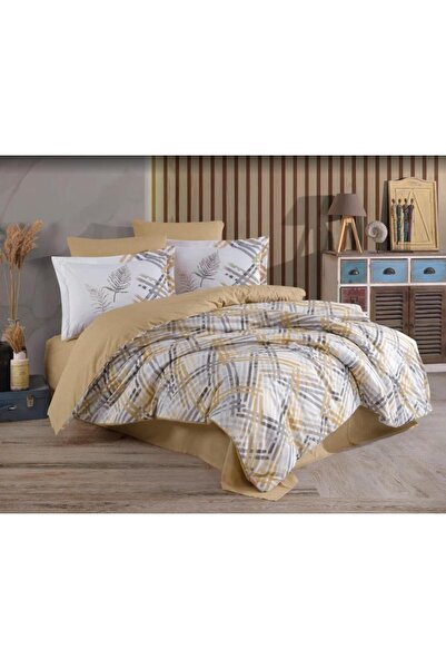 Hobby Двоспальний комплект постільної білизни Ranforce Irma Bej