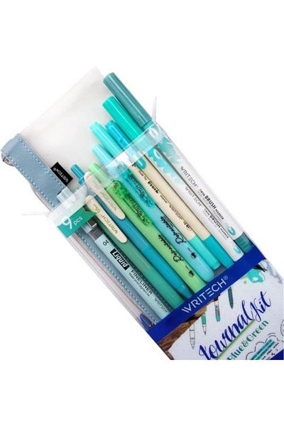 Writech Noon Pencils Set (Blue-Green) - 9 Pcs W-Wj-Bg1