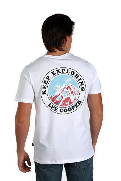 Lee Cooper Grapes Men's 100% Cotton O-Neck T-Shirt White