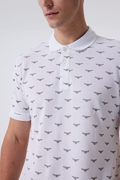 Lee Cooper Ανδρικό μπλουζάκι με λαιμόκοψη από 100% βαμβάκι Bobby, λευκό