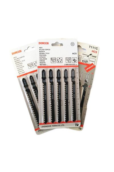 Choice 1set Newly Upgraded 5 High Carbon Steel T244D 4mm Hardwood Curve Cutting Jig Saw Blades