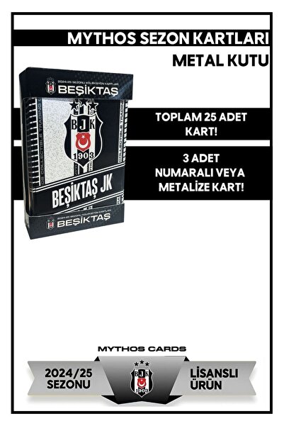 Beşiktaş Beşiktaş 2024-25 Sezon Kartları - Metal Kutu
