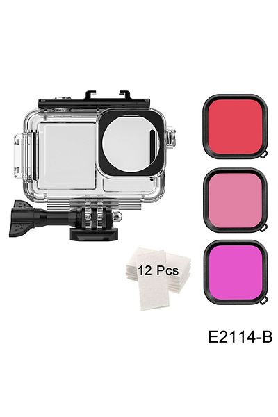 ORBMART E2114-B 40m Waterproof Case for DJI OSMO Action 3 4 5 Pro Underwater Dive Housing Protective Diving