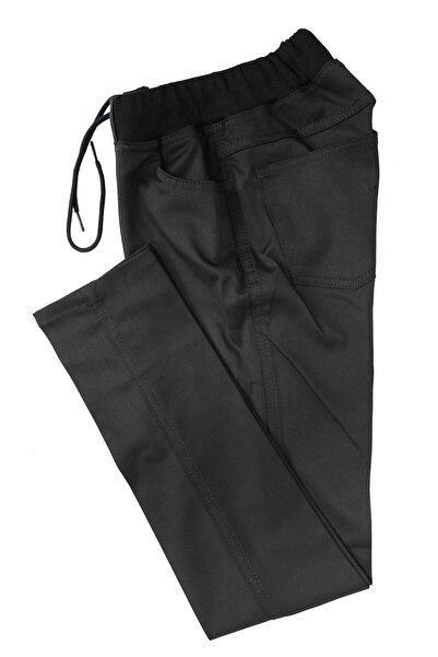 Nacar Unisex Siyah Lastikli Bel  Çocuk Pantolonu