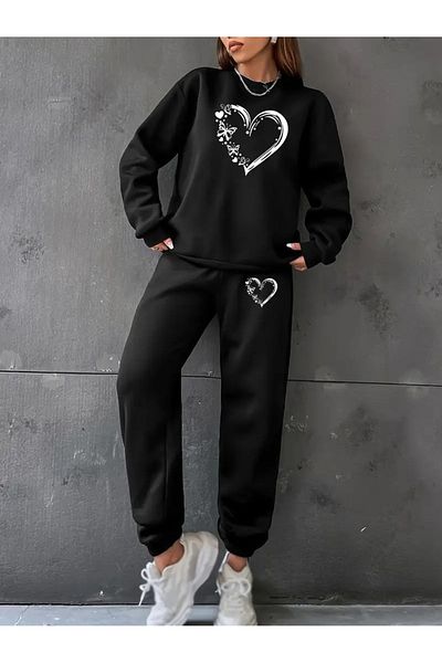 DAXİS Sportwear Company ΓΥΝΑΙΚΕΙΟ Σετ Φόρμας με στάμπα - Σετ Φόρμας Crew Neck