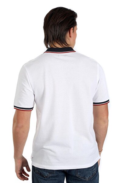 Lee Cooper Jasec men's pike polo collar t-shirt white