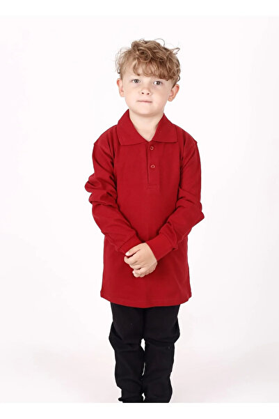 Nacar Erkek ÇOCUK POLO YAKA uzun kollı OKUL TİŞÖRTÜ