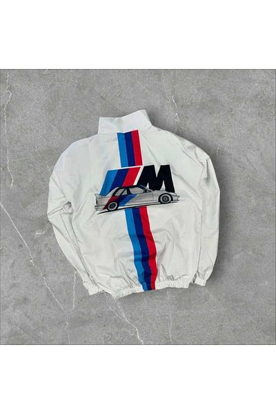 ModaTEKS Unisex Αλεξίπτωτο Υφασμάτινο Ψηφιακό Εκτυπωμένο Λευκό Ανεμοδράστη Αδιάβροχο