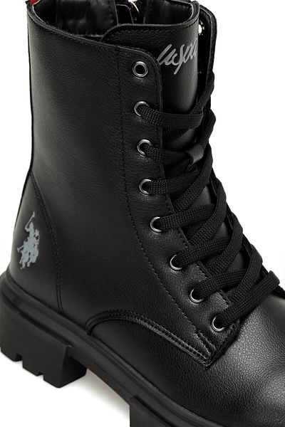 U.S. Polo Assn. Μαύρα γυναικεία μποτάκια