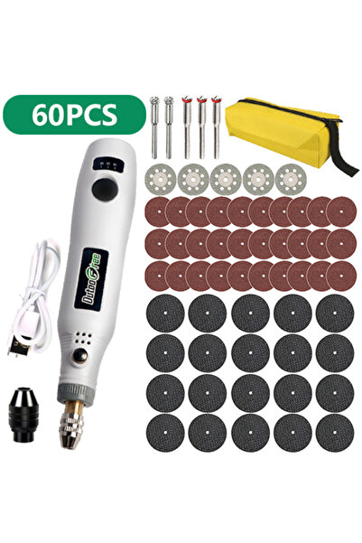 Choice5 Set 2 60PCS 3 Speed USB Cordless Rotary Tool Dremel DIY Mini Drill En...