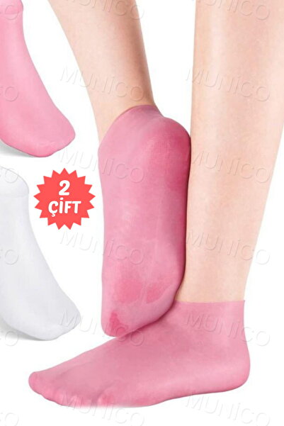 Munico 2 Çift Silikon Ayak Bakımı Çorap Anti Çatlama Nemlendirici Jel Çorap K...