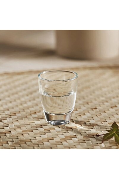 IKEA 4 Adet Mini Shot Bardağı Hacim 30 ml İkea 4'lü Set Likör Şat Bardağı Cam Bardak Yükseklik 5 cm