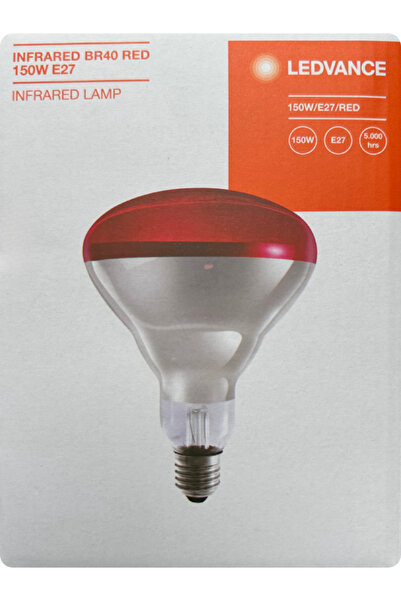 Osram Ledvance 150W (Kırmızı Işık) İnfrared Isıtıcılı Lamba E27 Duylu (Kalın Duy)