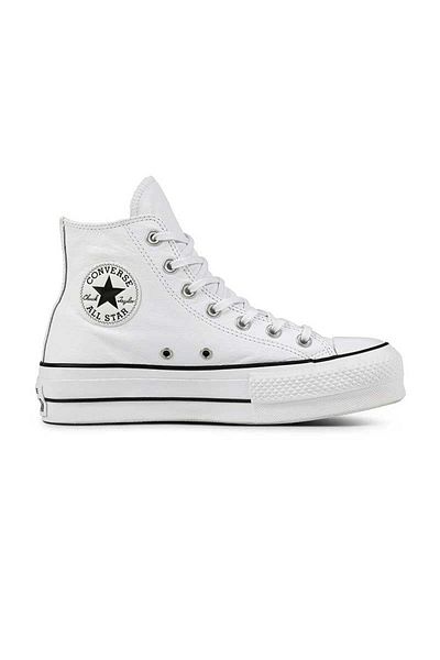converse Chuck Taylor All Star Leather Platform Γυναικεία Casual Παπούτσια 561676c Λευκό