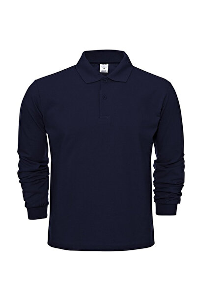 YCN TEKSTİL Unisex μακρυμάνικο μπλουζάκι πόλο με λαιμόκοψη