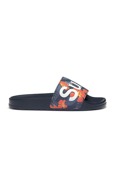 Superga 1908 Hibiscus Print Polysoft Women's Slippers S2134Mw-A27-Sp Blue