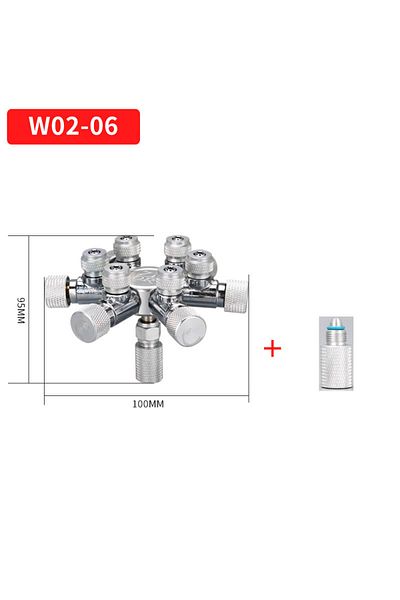 Choice W02-06 ZRDR Stainless Steel Aquarium Multi Way CO2 Distributor Splitter Needle Valve, Check Valve Bu