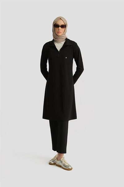 Armine Tunica cu fermoar 25ytd436 Negru