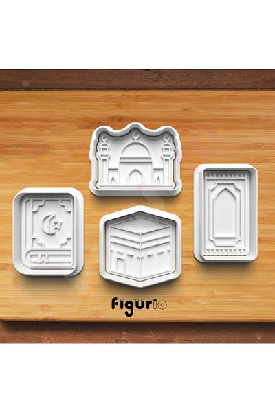 figurio Ramadan Cookie Mold Set / Religious Cookie Mold Set / Set of 4