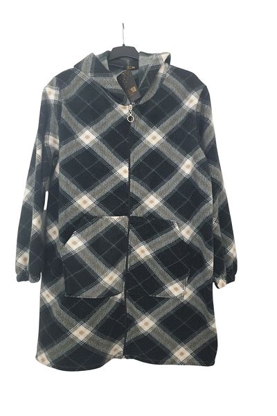 GGMM Plus Size Hooded Fleece Cardigan