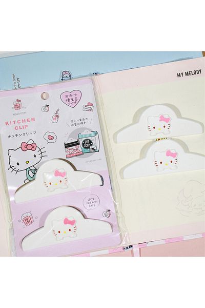 JOY TOP 2pc kitty B Sanrio Storage Food Seal Clips Hello Kitty Melody Sealer Clamp Magnetic Fridge Sticker T