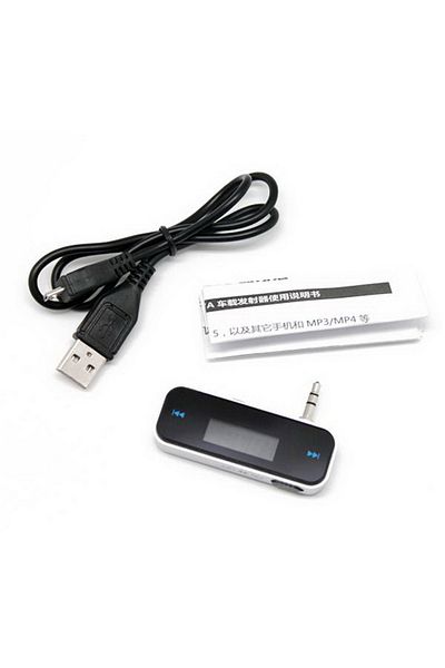 kebidu black KEBIDUMEI LCD 3.5mm Music Audio FM Transmitter Mini Wireless In-car Transmitter car mp3 Transm