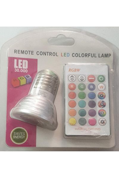 Generic لمبه سحرية بـ 16 لون متغير LED bulbs 1 pcs changable
