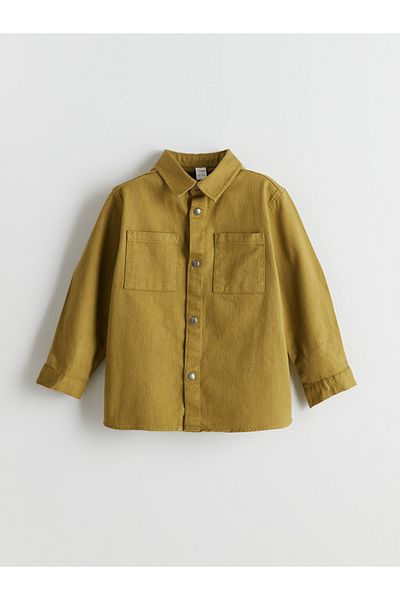 LC Waikiki Comfortable Fit 100% Cotton Gabardine Fabric Baby Boy Shirt