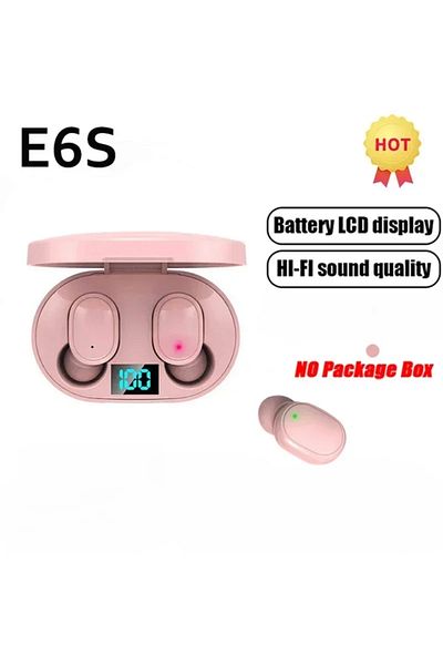 ZONGJI pink E6S Wireless Bluetooth Earphones TWS Bluetooth Headset Wireless Earbuds Noise Cancelling Earpho